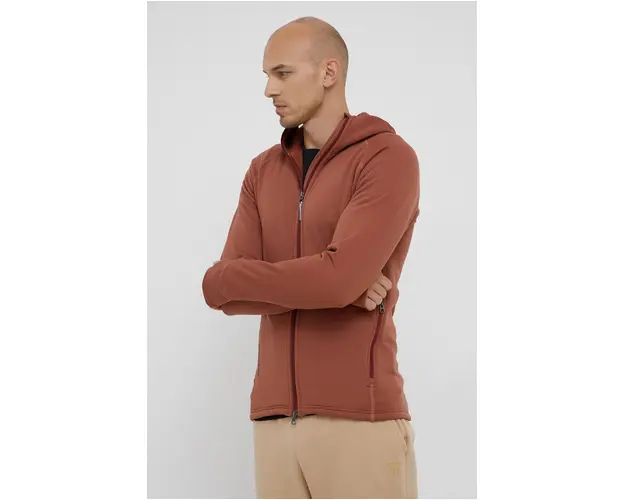 Houdini hanorac Power culoarea bordo, cu gluga, neted