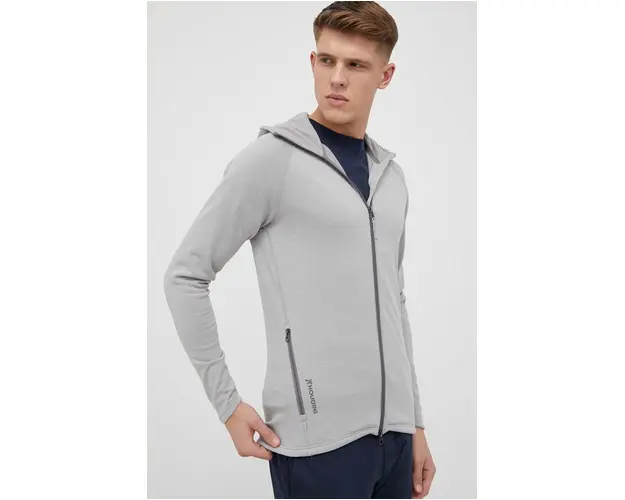 Houdini hanorac Outright culoarea gri, cu gluga, melanj