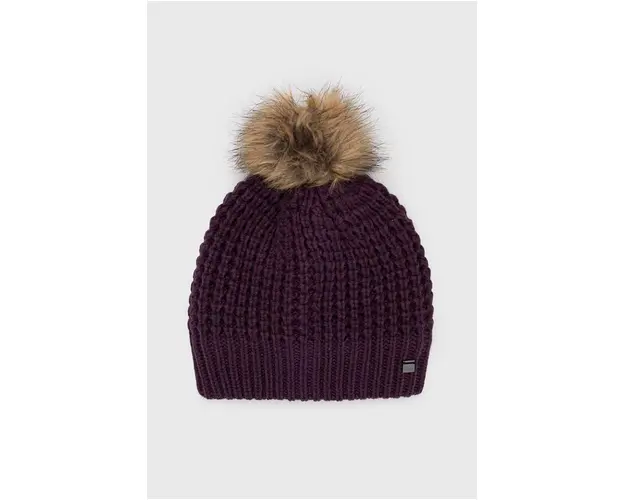 Helly Hansen caciula culoarea violet, din tricot gros