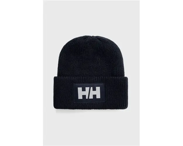 Helly Hansen caciula HH BOX BEANIE culoarea bleumarin, din tricot gros 53648