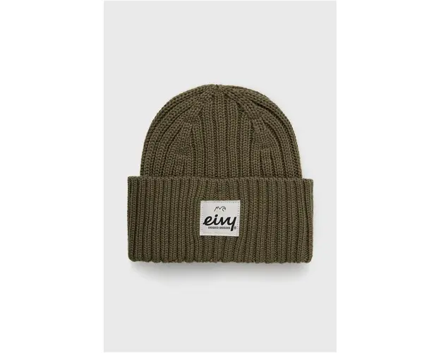 Eivy caciula de lana culoarea verde, de lana