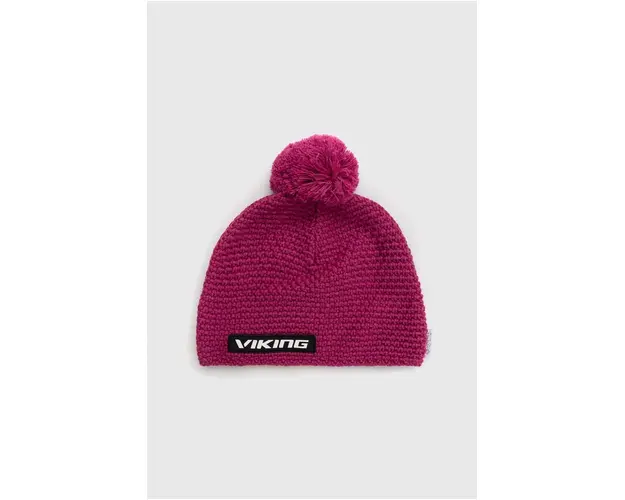 Viking caciula culoarea roz, de lana