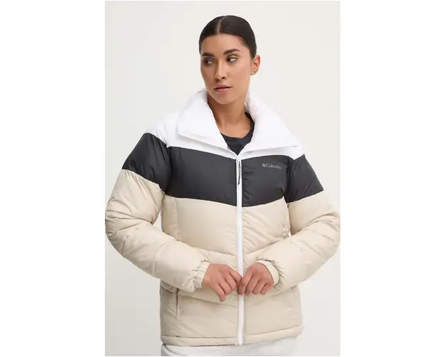 Columbia geaca Puffect Puffect Color Block Jkt femei, culoarea bej, de iarna 1955101