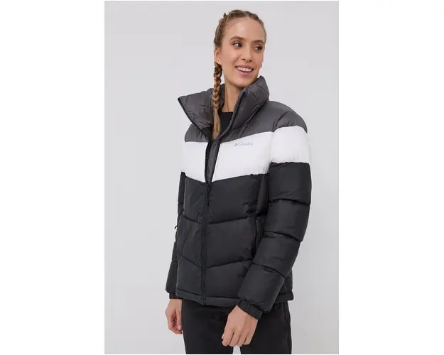 Columbia geaca Puffect Color Block Jkt femei, culoarea negru, de iarna 1955101