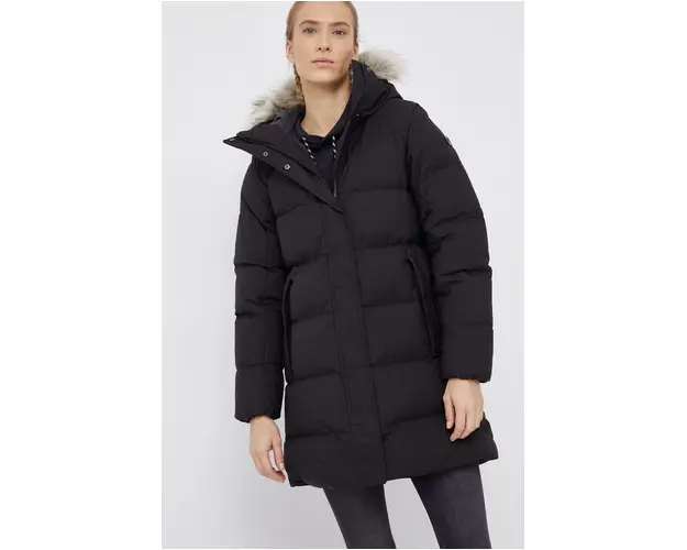 Helly Hansen geaca femei, culoarea negru, de iarna