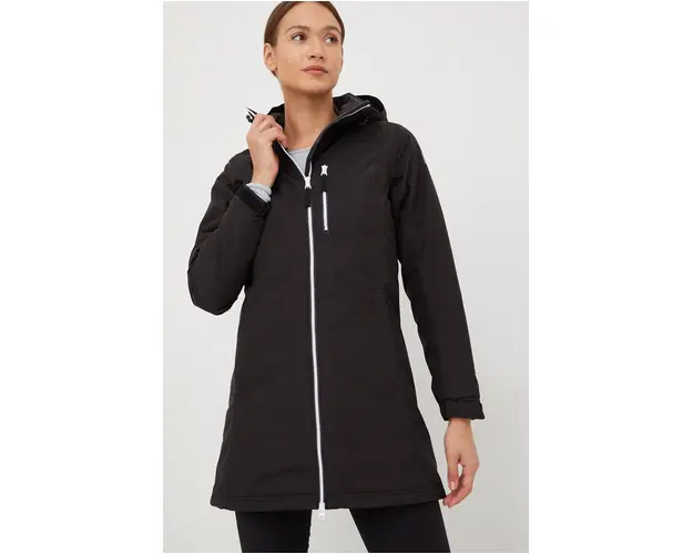 Helly Hansen geaca femei, culoarea negru, de tranzitie