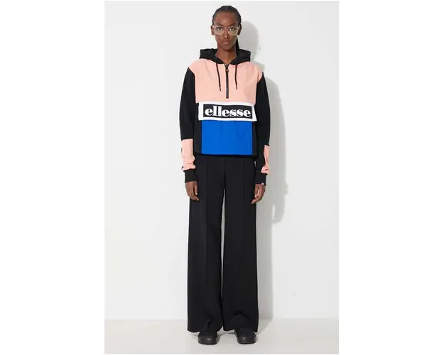 Ellesse bluza femei, culoarea portocaliu, cu gluga, cu imprimeu SGK12352-709