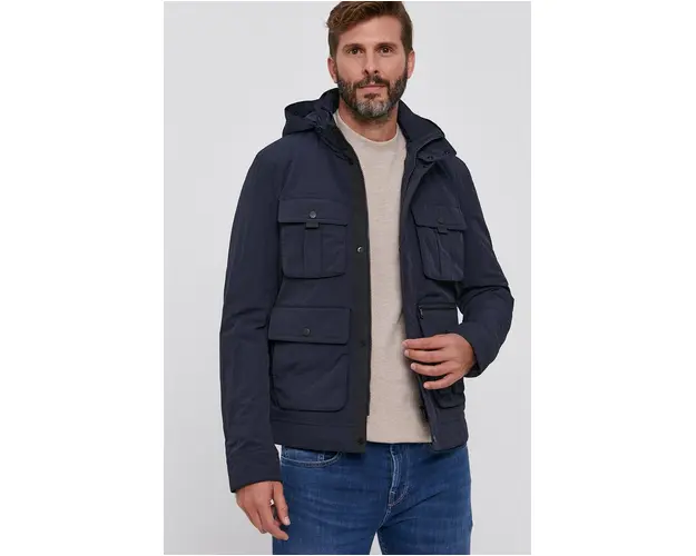 Sisley Geaca barbati, culoarea albastru marin, de tranzitie