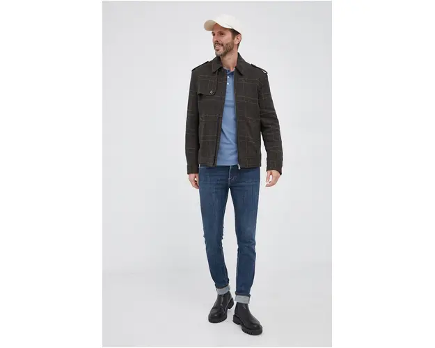 Sisley Geaca barbati, culoarea verde, de tranzitie