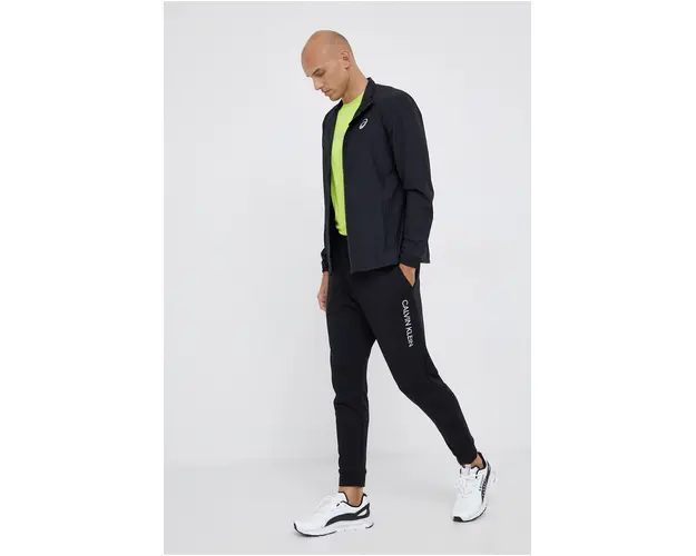 Asics jacheta de alergare culoarea negru, de tranzitie