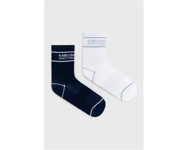 Karl Lagerfeld Sosete (2-pack) femei, culoarea albastru marin