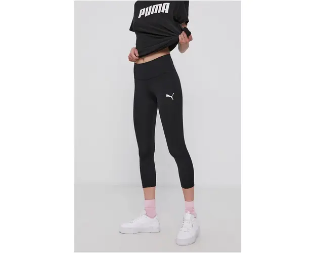 Puma colanti 586861 femei, culoarea negru, cu imprimeu 586861