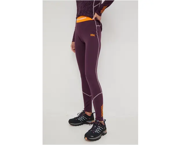 Helly Hansen colanti femei, culoarea violet, neted