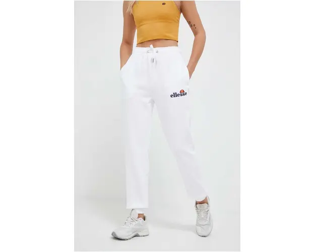 Ellesse Pantaloni femei, culoarea alb, material neted SGK13459-011