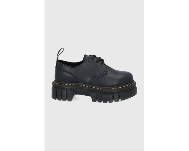 Dr. Martens pantofi Audrick 3-Eye femei, culoarea negru, cu toc plat DM27147001