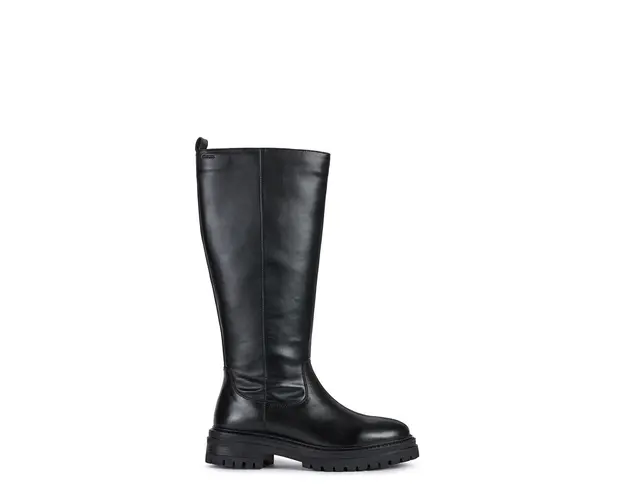 Geox Bocanci copii femei, culoarea negru, cu toc plat