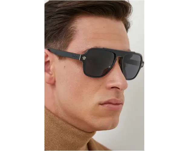 Versace ochelari de soare barbati, culoarea negru