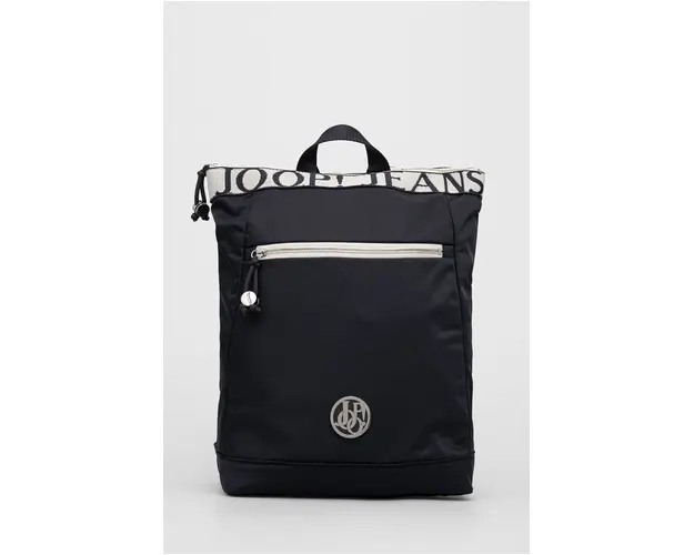 Joop! Rucsac femei, culoarea albastru marin, mare, cu imprimeu