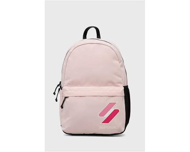 Superdry Rucsac barbati, culoarea roz, mare, cu imprimeu