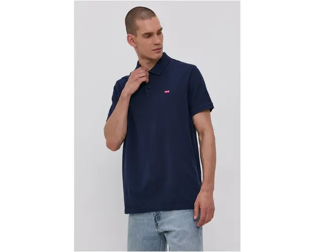 Levi's tricou polo barbati, culoarea bleumarin, material uni 35883.0005-Blues