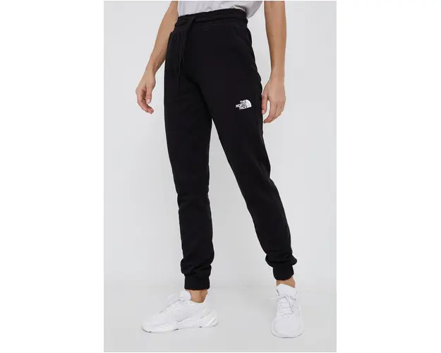 The North Face pantaloni femei, culoarea negru, material uni NF0A5ID4JK31-JK31
