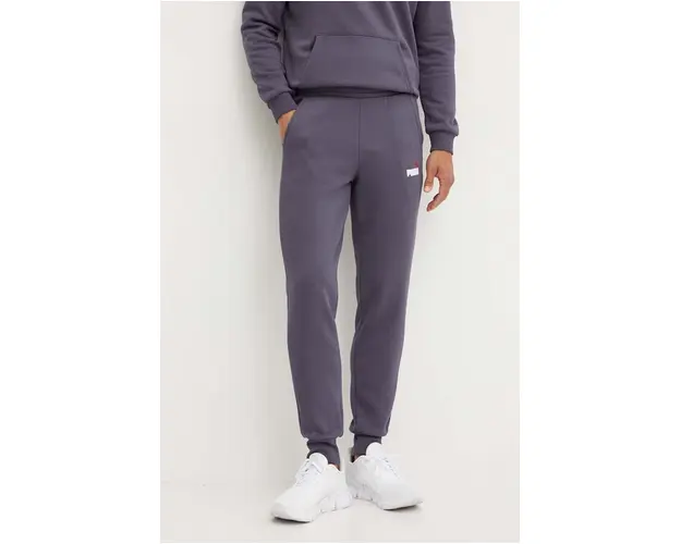 Puma pantaloni de trening culoarea gri, neted