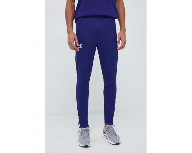 Under Armour pantaloni de trening Pique culoarea violet, neted