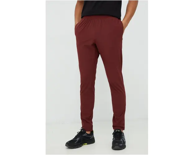 Under Armour pantaloni barbati, culoarea maro, neted