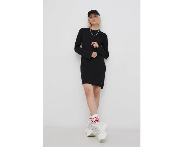 Superdry Rochie culoarea negru, mini, mulat