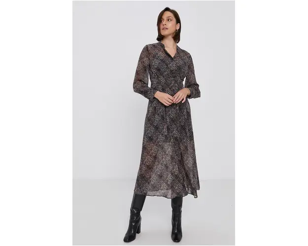 Sisley Rochie culoarea verde, midi, model drept