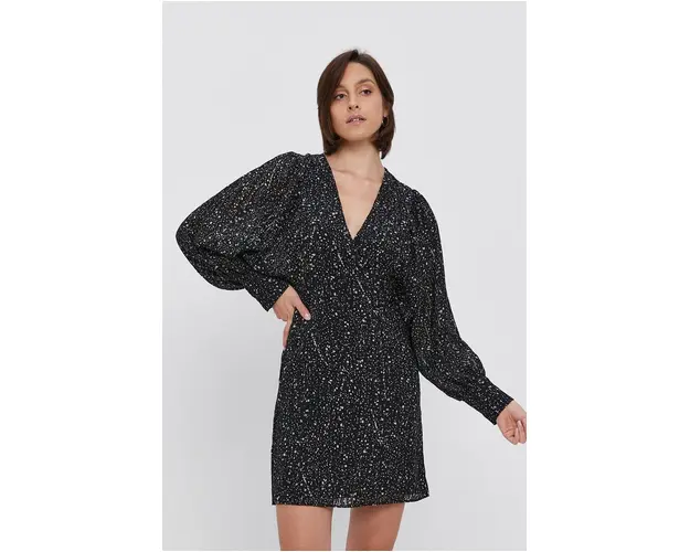 Sisley Rochie culoarea negru, mini, model drept