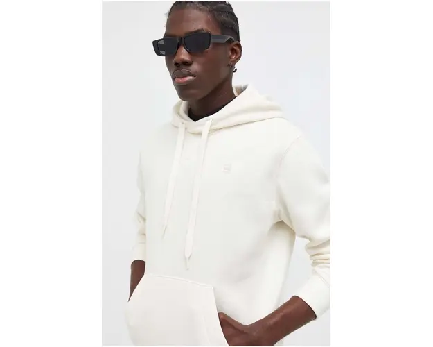 G-Star Raw bluza x Sofi Tukker barbati, culoarea bej, cu gluga, neted