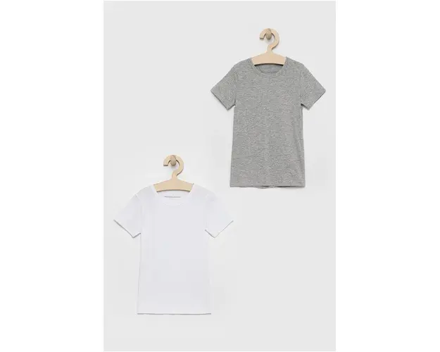 United Colors of Benetton Tricou copii culoarea gri, material neted