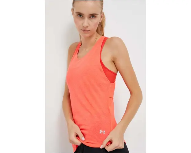 Under Armour top femei, culoarea rosu, cu spate descoperit