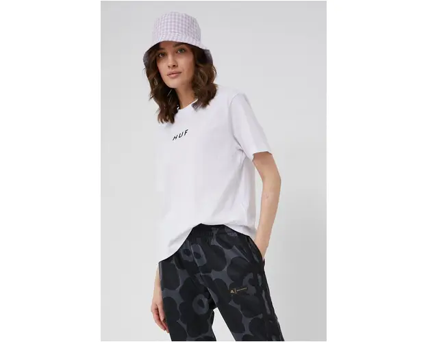 HUF Tricou din bumbac culoarea alb