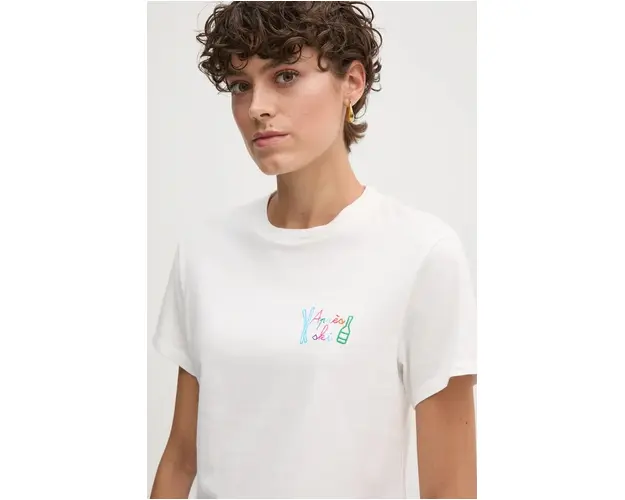 MC2 Saint Barth tricou din bumbac culoarea bej