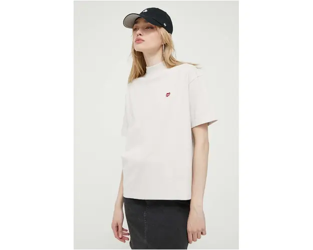 Deus Ex Machina tricou din bumbac culoarea bej