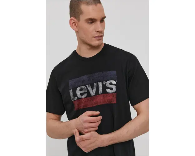 Levi's tricou barbati, culoarea negru, cu imprimeu 39636.0050-Blacks