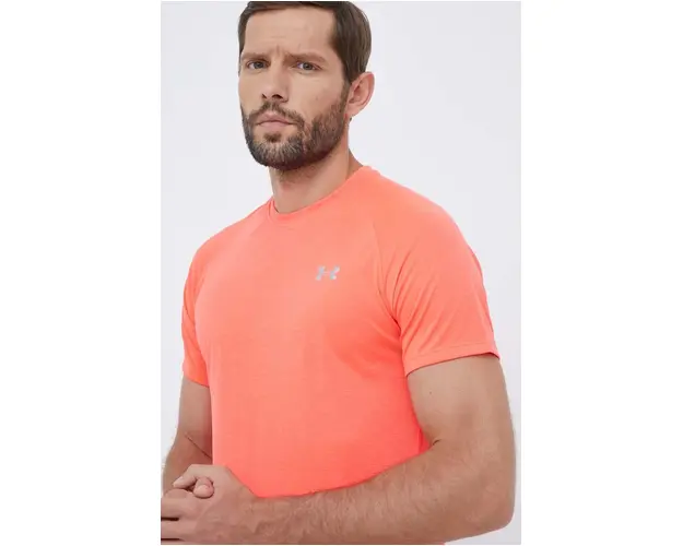 Under Armour tricou de alergare culoarea rosu, neted