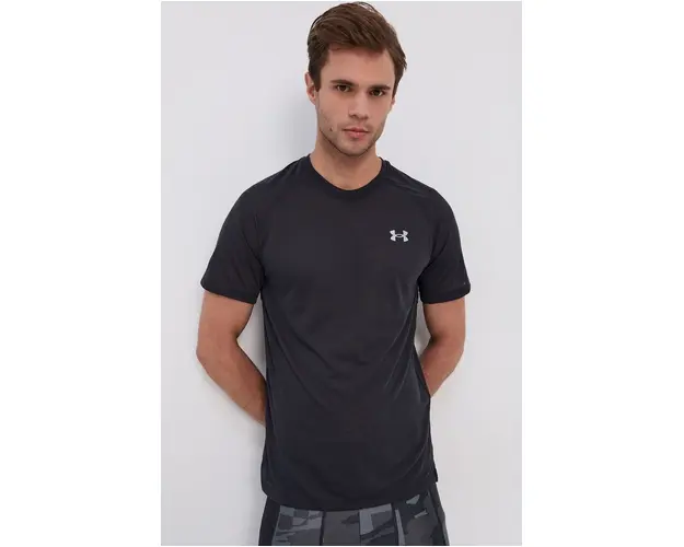Under Armour tricou de alergare Streaker culoarea negru, neted