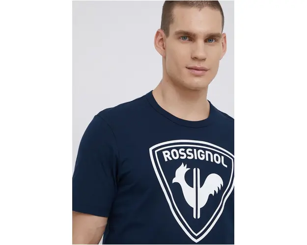 Rossignol Tricou din bumbac culoarea albastru marin, cu imprimeu