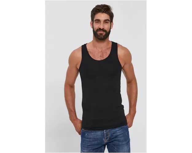 United Colors of Benetton Tricou barbati, culoarea negru