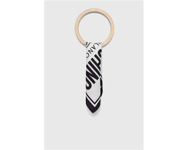 Moschino batista de buzunar de matase x Smiley culoarea alb