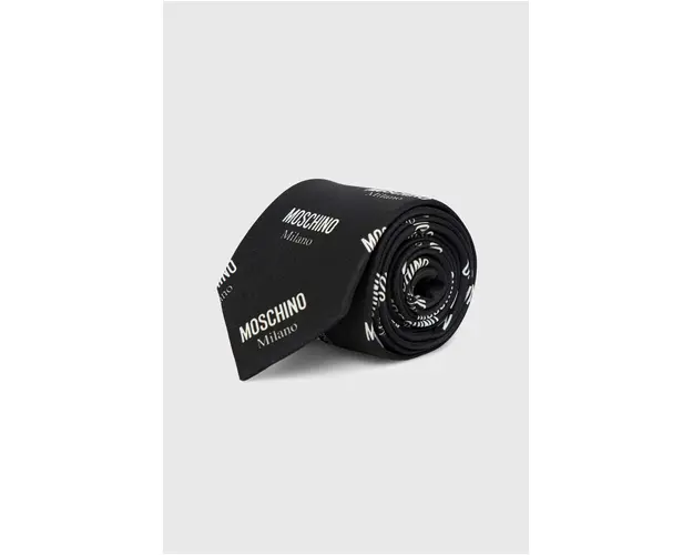 Moschino cravata de matase culoarea negru