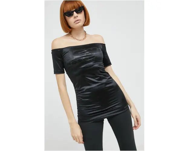 Love Moschino tricou femei, culoarea negru