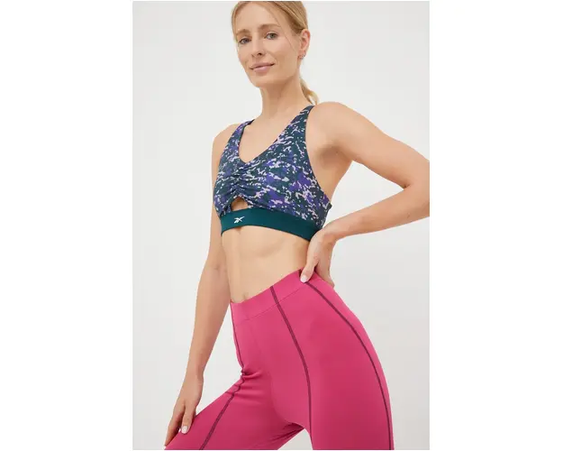 Reebok sutien sport Modern Safari culoarea verde, modelator