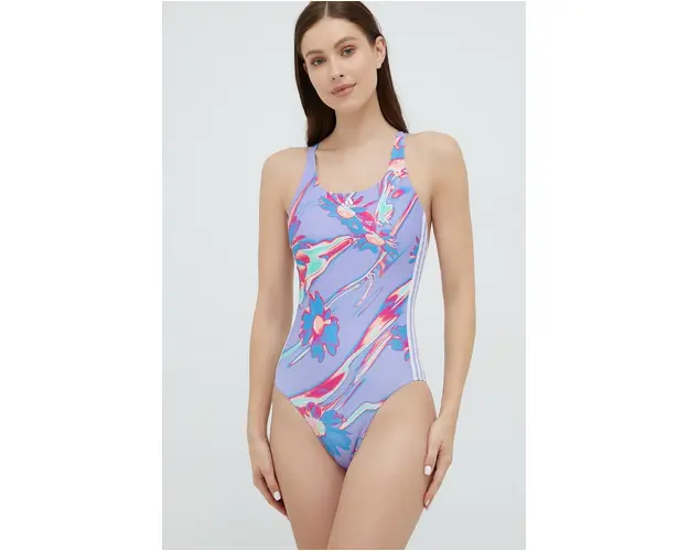 adidas Performance costum de baie dintr-o bucata Positivisea culoarea violet, cupa moale
