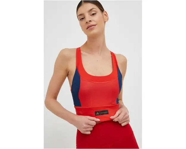Adidas Performance sutien sport Marimekko culoarea rosu, modelator