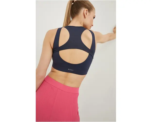 Roxy sutien 6212109000 culoarea albastru marin, neted