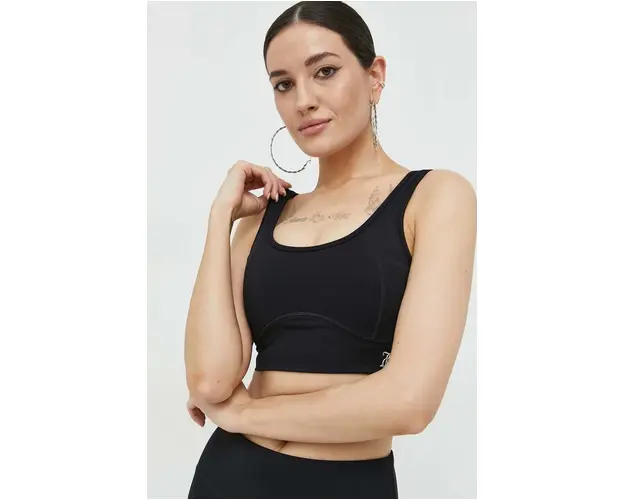 Juicy Couture sutien sport Lazlo culoarea negru, neted